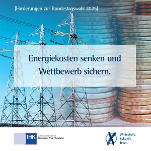 Foto mit Text Energiekosten senken und Wettbewerb sichern